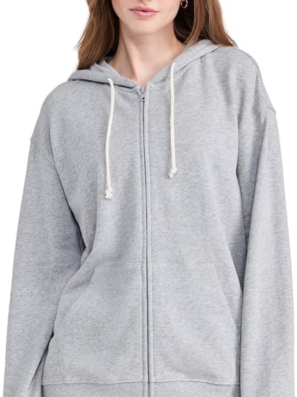 Z Supply Gray Full-Zip Hoodie Sweatshirt